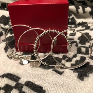Alex and Ani silver bracelet bundle